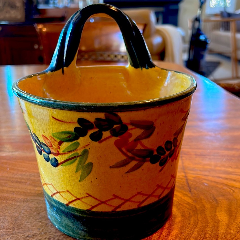 Glazed Terra Cotta Wall vase